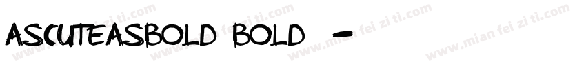 AsCuteAsBold Bold字体字体转换